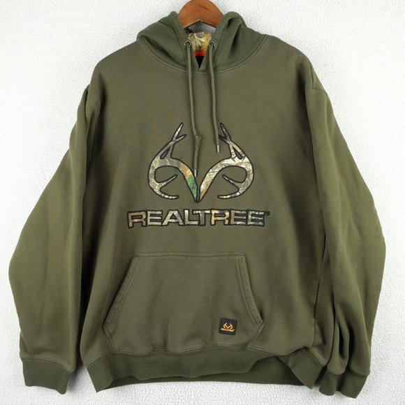 ✨2/$25✨ Realtree Olive Green Hoodie - Picture 1 of 8